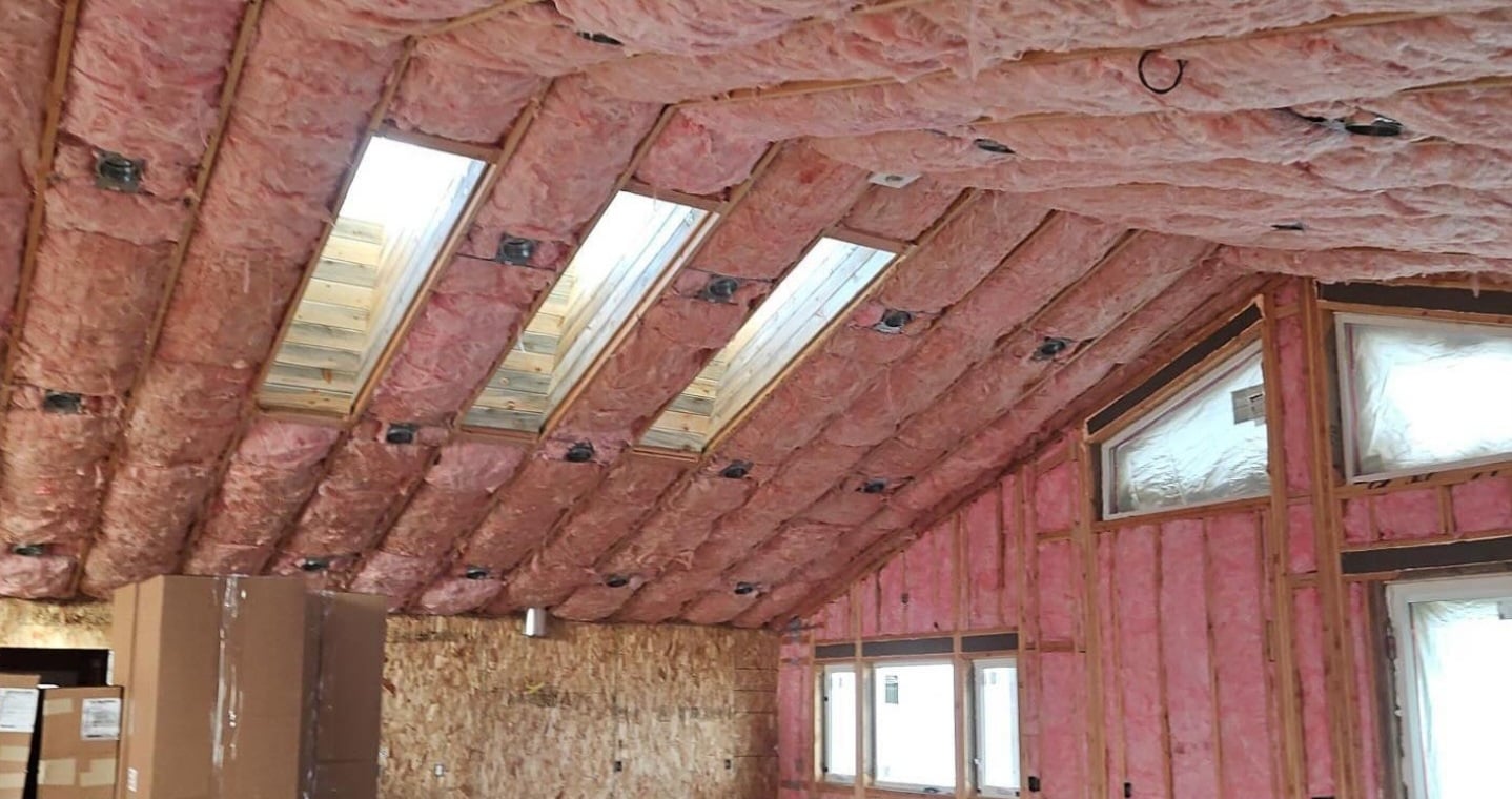 internal insulation installed inside the house